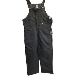 NWT CARHARTT Yukon Extremes Arctic Biberall R33 BLK (Dark Black) Men's 42X34